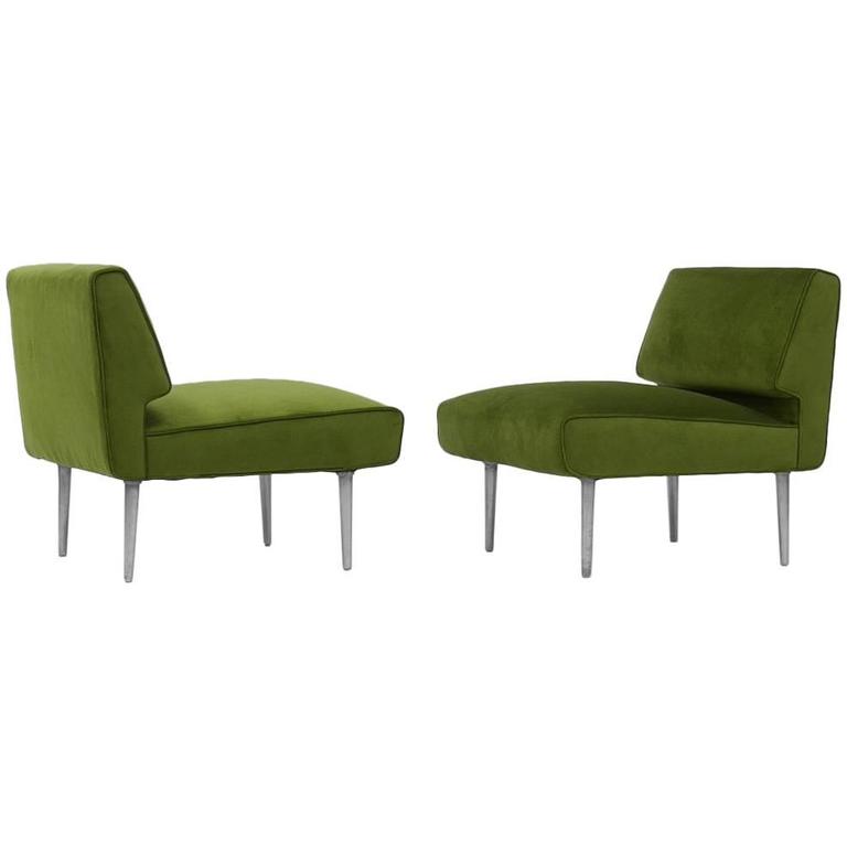Pair of Lounge Chairs by Edward Wormley for Dunbar For Sale at 1stdibs