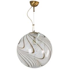 "A Filigrana" Murano Glass Pendant, Italy, 1950s 7