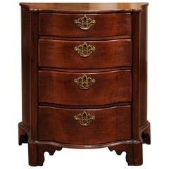 Petite Dutch Serpentine Oak Commode, Early 19th Century