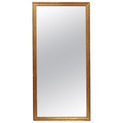 Louis XVI French Green Painted and Parcel-Gilt Mirror