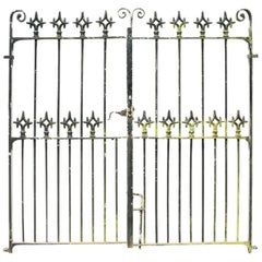 Pair of Reclaimed 19th Century Wrought Iron Gates