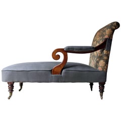 Unusual and Attractive William IV Period Mahogany Chaise Longue, circa 1835