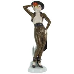 Art Deco Porcelain Figure Entitled Carmen by Schwartzkopf for Rosenthal