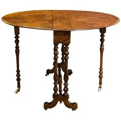 Antique Burr Walnut Sutherland Table