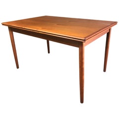 Jun Omann for Møbelfabrik A/S Teak 1960s Used Rect Extendable Dining Table