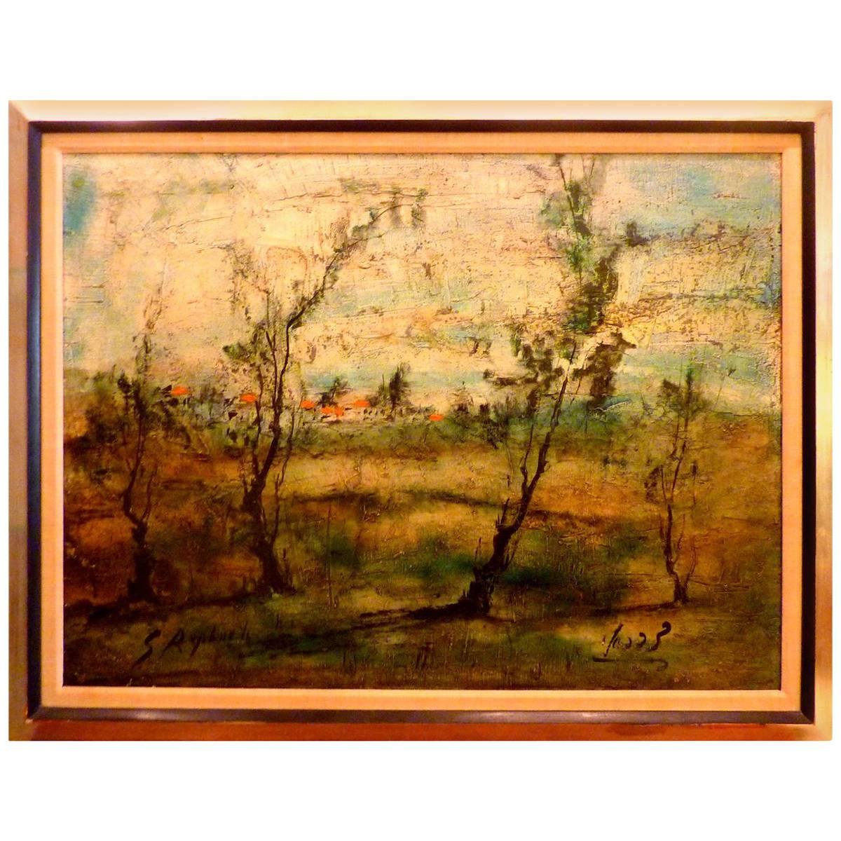 Expressionist Painting by Zvi Raphaeli For Sale