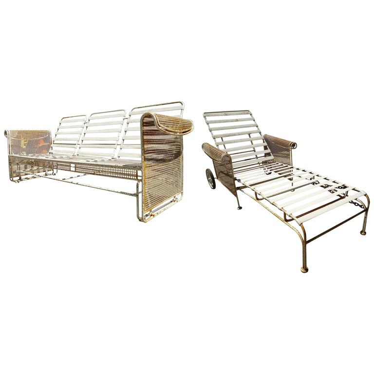 MidCentury Outdoor Iron Seating For Sale at 1stDibs