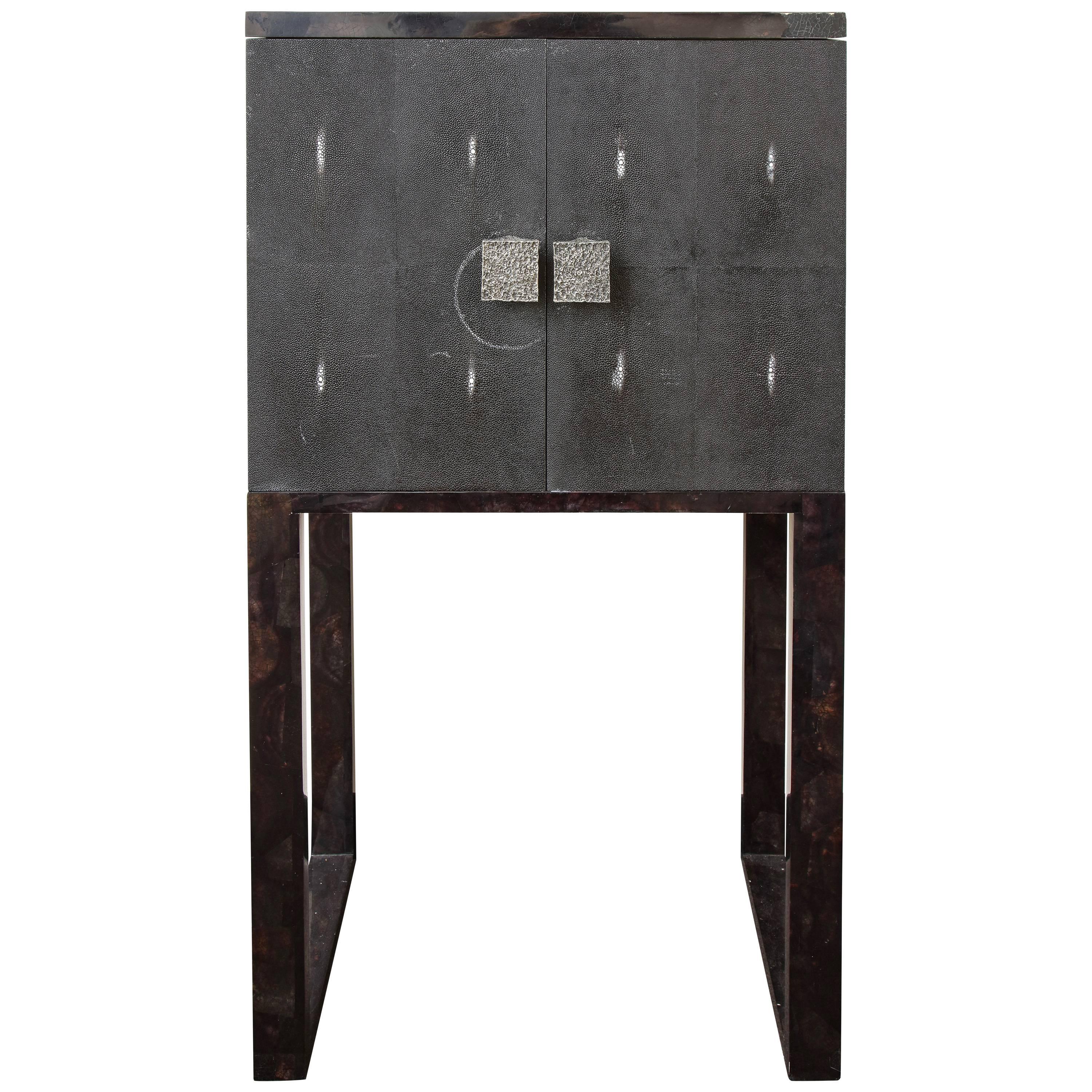 Shagreen Drinks Bar on Stand at 1stDibs