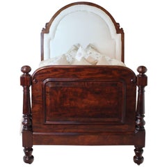 Antique Scottish Victorian Mahogany Double Bed