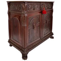 American Renaissance Revival Carved Cabinet by S. Pagano, New York Dated 1930