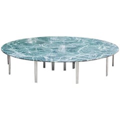  Large Marble Table, Second Half of the 20th Century (5 meters in diameter)