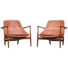 Rare Pair of Ib Kofod-Larsen Lounge Chairs 11