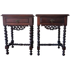 Early 20th Pair of Nightstands or Side Tables