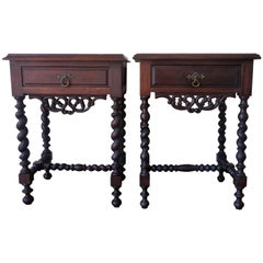 Early 20th Pair of Nightstands or Side Tables 9
