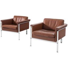 Horst Bruning Lounge Chairs in Brown Leather 12