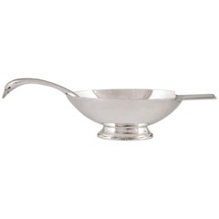 Art Deco Silvered Swan Sauce Boat Fjerdingstad for Gallia