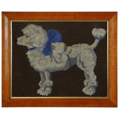 Antique 19th Century French Poodle Wool Work