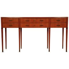 Paolo Buffa Six-Drawer Console with Marble Top