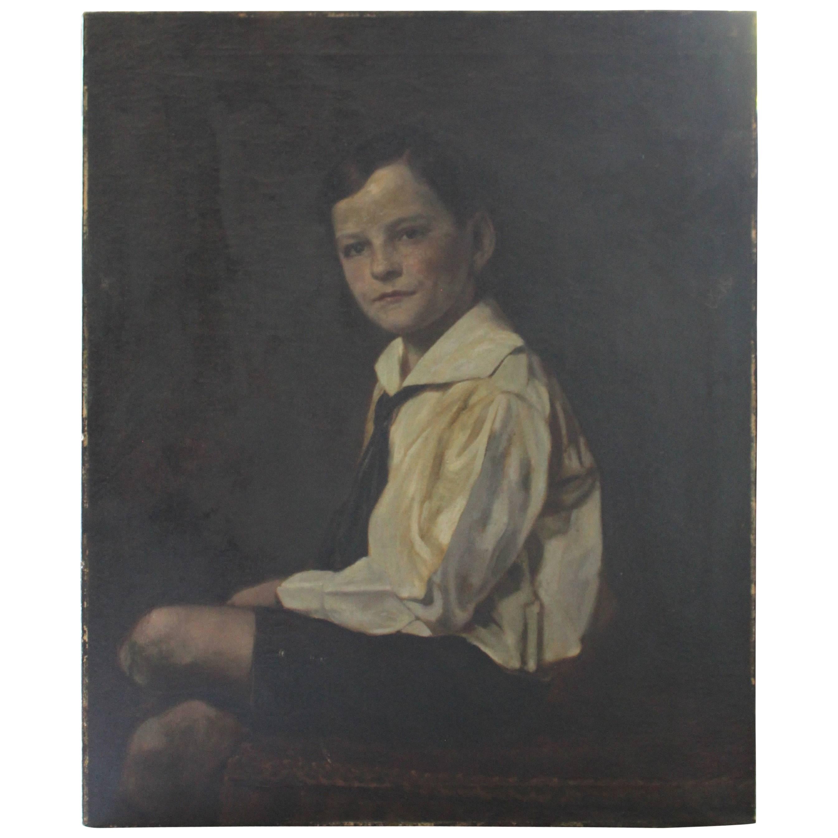 Early 20th Century Portrait of a Young Boy