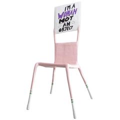 "I'm a Woman Not an Object, " Adult Chair Designed by Lucas Maassen Resin