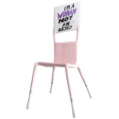 "I'm a Woman Not an Object," Adult Chair Designed by Lucas Maassen Resin 1