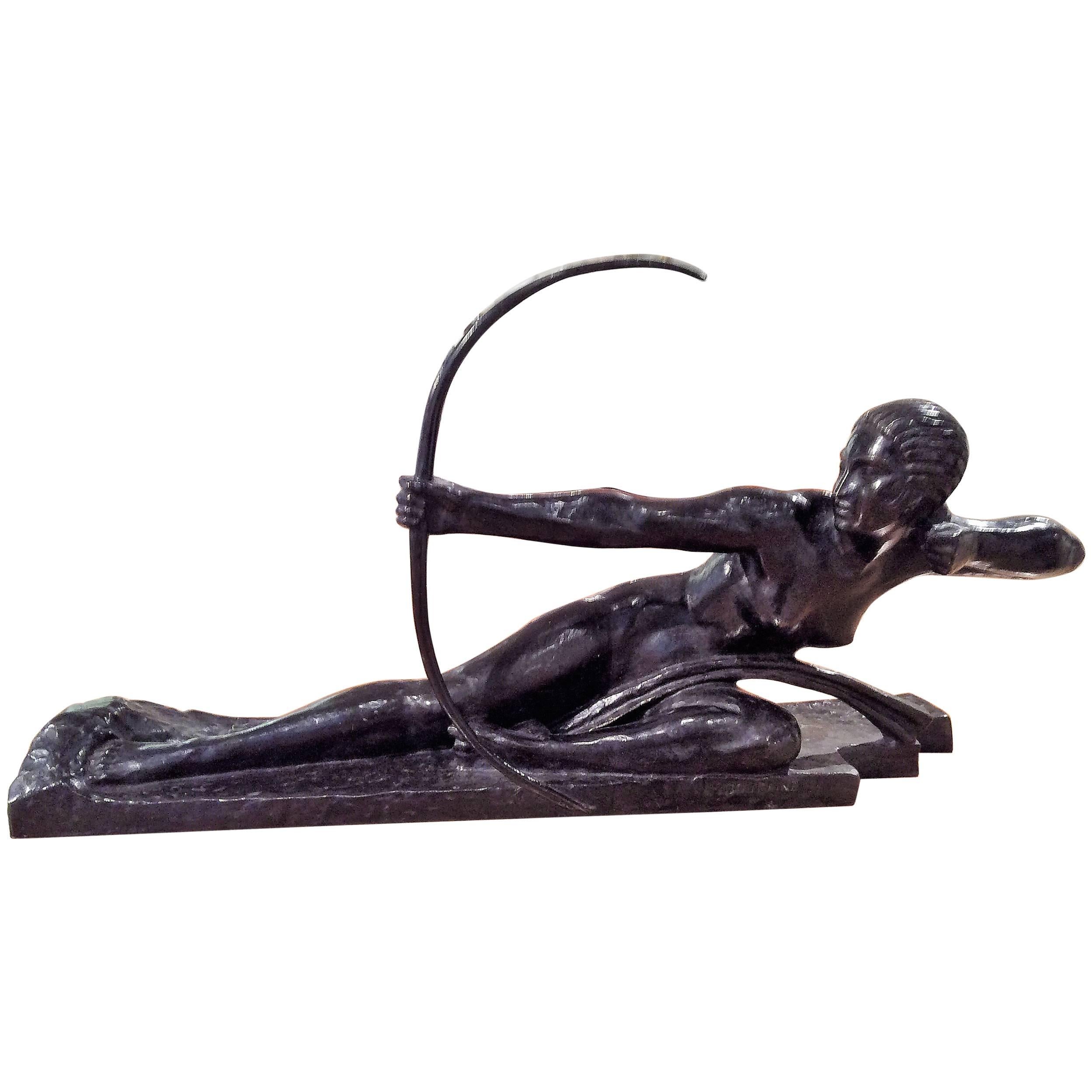 'Penthesilia Queen of the Amazons' by Marcel Bouraine: Art Deco Bronze For Sale