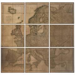 Nine-Piece Map of Europe