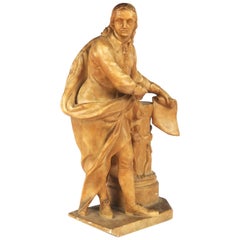 19th Century English Alabaster Sculpture of John Milton 4