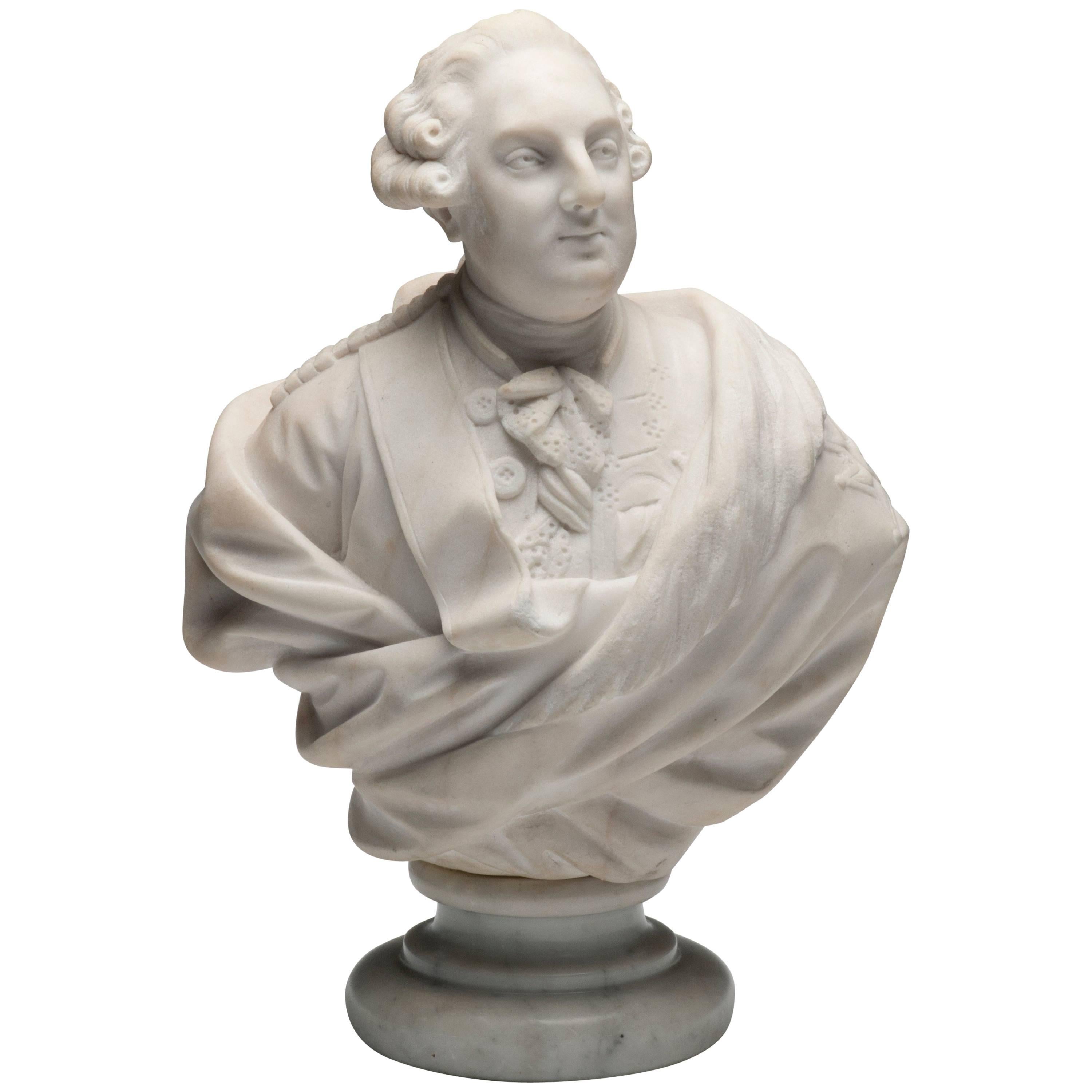 19th Century, Marble Bust of Louis XVI of France