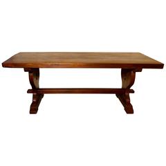 French Rustic Oak Refectory Table, Table Monastère