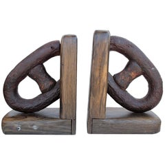 Antique Nautical Chain Bookends