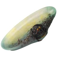French "Crabe" Pâte de Verre Vide Poche by Amalric Walter and Henri Bergé