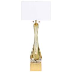 Murano Sommerso Glass Lamp by Seguso 7