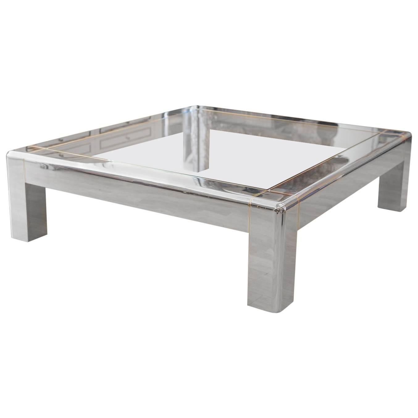 Karl Springer Low Coffee Table For Sale
