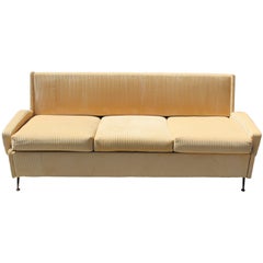 Vintage Italian Sofa with Burlap Bed Mechanism