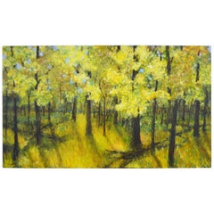 Large Oil on Canvas Painting, Beautiful and Bright Scene of Autumn in Toronto