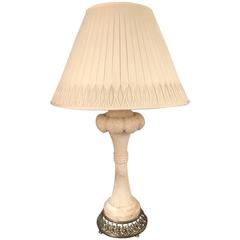 Art Deco Carved Alabaster Lamp 11