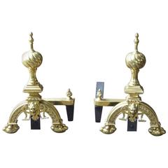 French Louis XIV Style Firedogs or Andirons 11