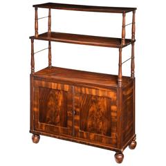 Regency Period Mahogany Side Cabinet, with Two Original Upper Shelves 8