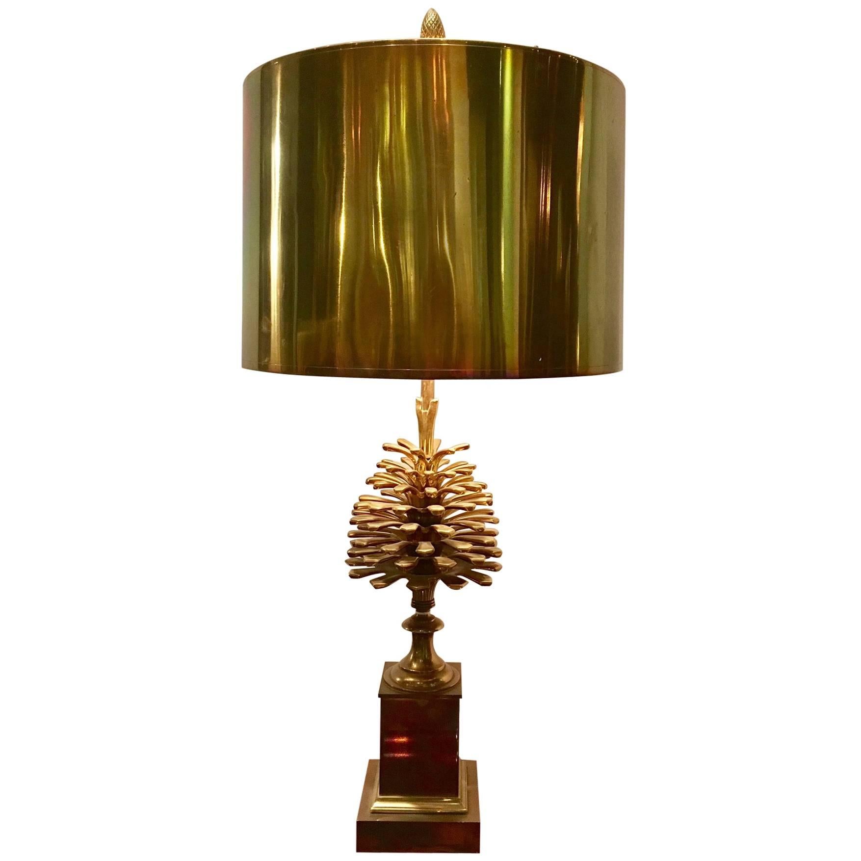 Maison Charles Brass Pine Cone Table Lamp