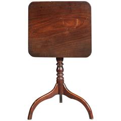 George III Period Mahogany Tilt Table over Three Umbrella Legs 9