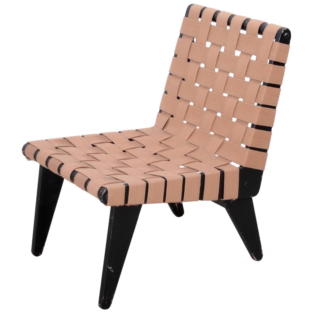 Rare Large Klaus Grabe Lounge Chair in Black and Beige