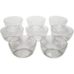 Antique Set of Eight 20th Century Edwardian Finger Bowls, circa 1905