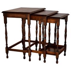 Late 19th Century Set of Three Nesting Tables