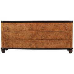 Large 1940s Italian Burr Elm Chest of Drawers