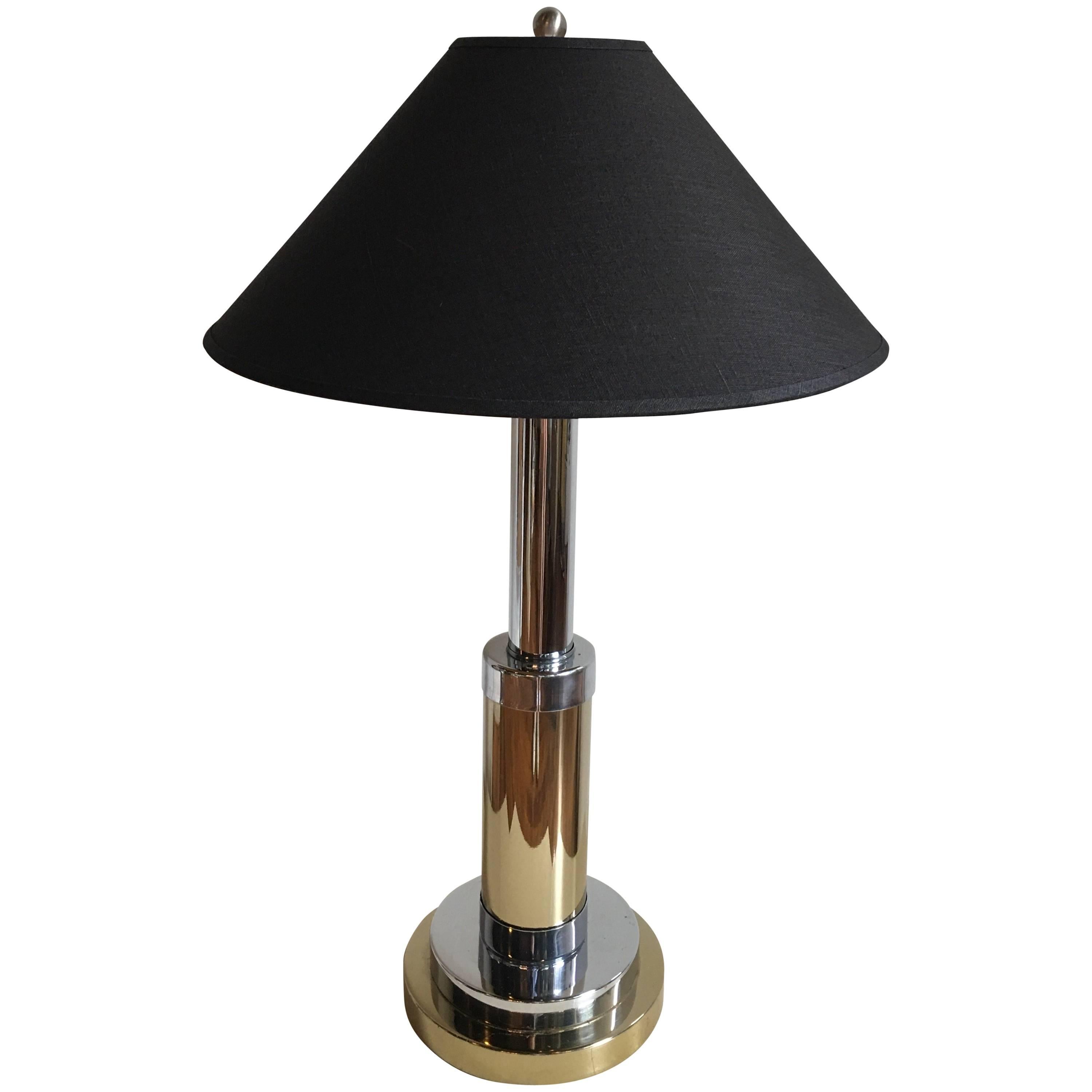 Mixed Metal Lamp by Mutual Sunset Lamp Company