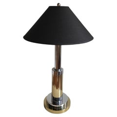 Mid-Century Modern Mixed Metal Lamp by Mutual Sunset Lamp Company