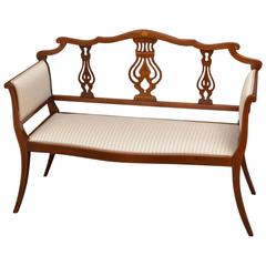 Edwardian Mahogany Settee 4