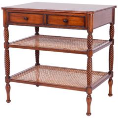 British Colonial Style Two-Tiered Side Table or Console 10