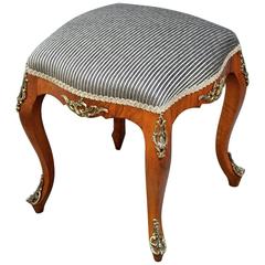 French Figured Walnut Stool